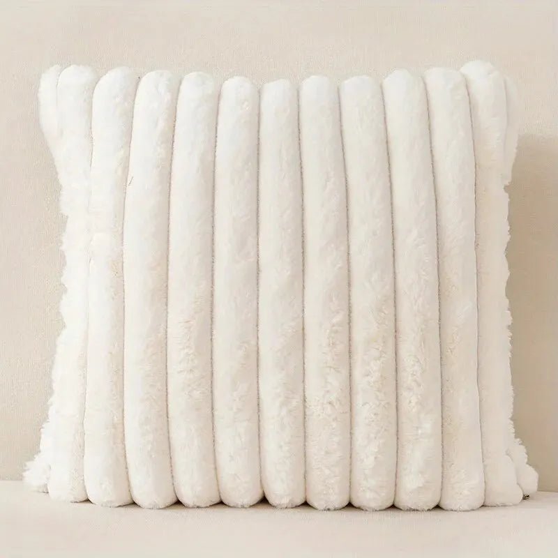 1pc Stripe Corduroy Pillow Case Creative Home Fabric Pillow Cushion For Sofa - AURA