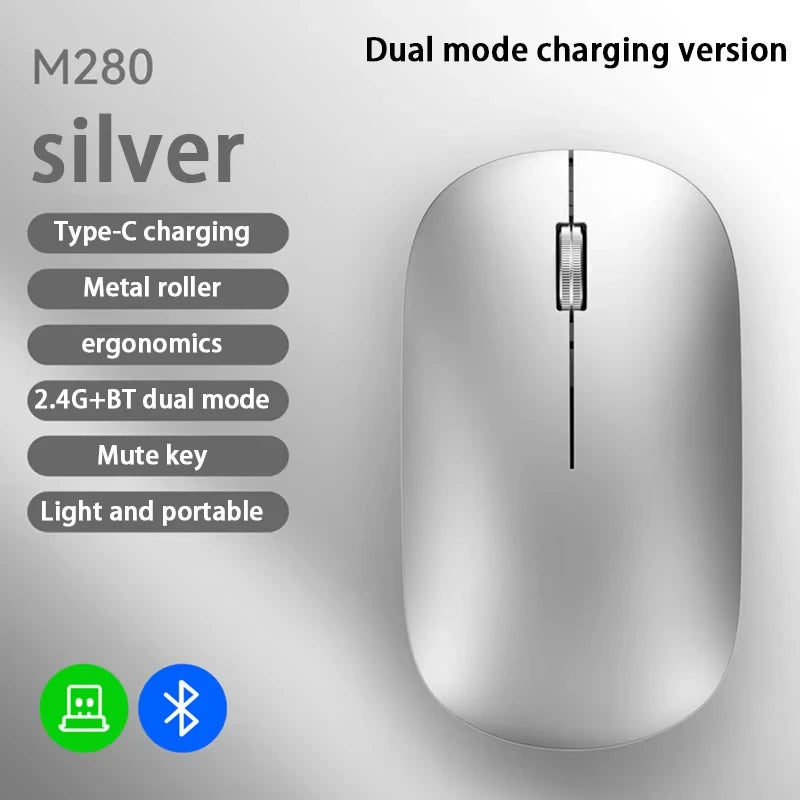 Xiaomi Bluetooth Wireless Mouse Dual Mode DPI Adjustable 2.4G Type - C - AURA