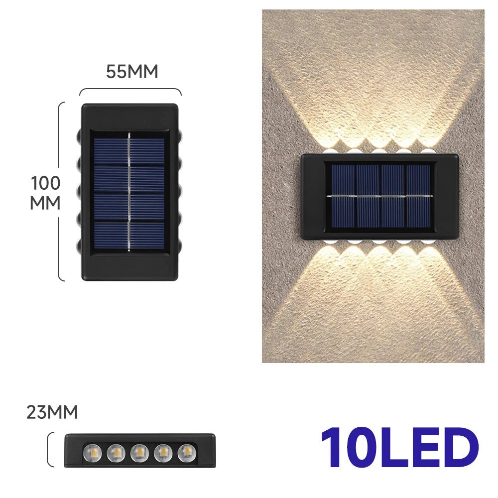 4/6/8/10LED Solar Wall Lamp Outdoor Waterproof Solar Powered Light UP - AURA