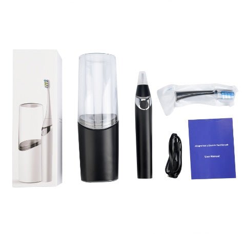 Electric Travel Rechargeable Toothbrush with Portable UV Sterilizer Drying Cup for Adults - AURA