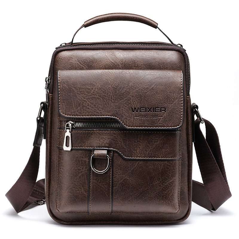 Popular Men's Messenger Bag One Shoulder Retro Business Backpack - AURA