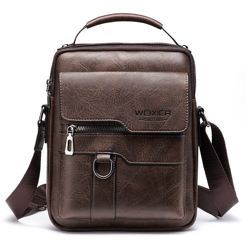 Popular Men's Messenger Bag One Shoulder Retro Business Backpack - AURA