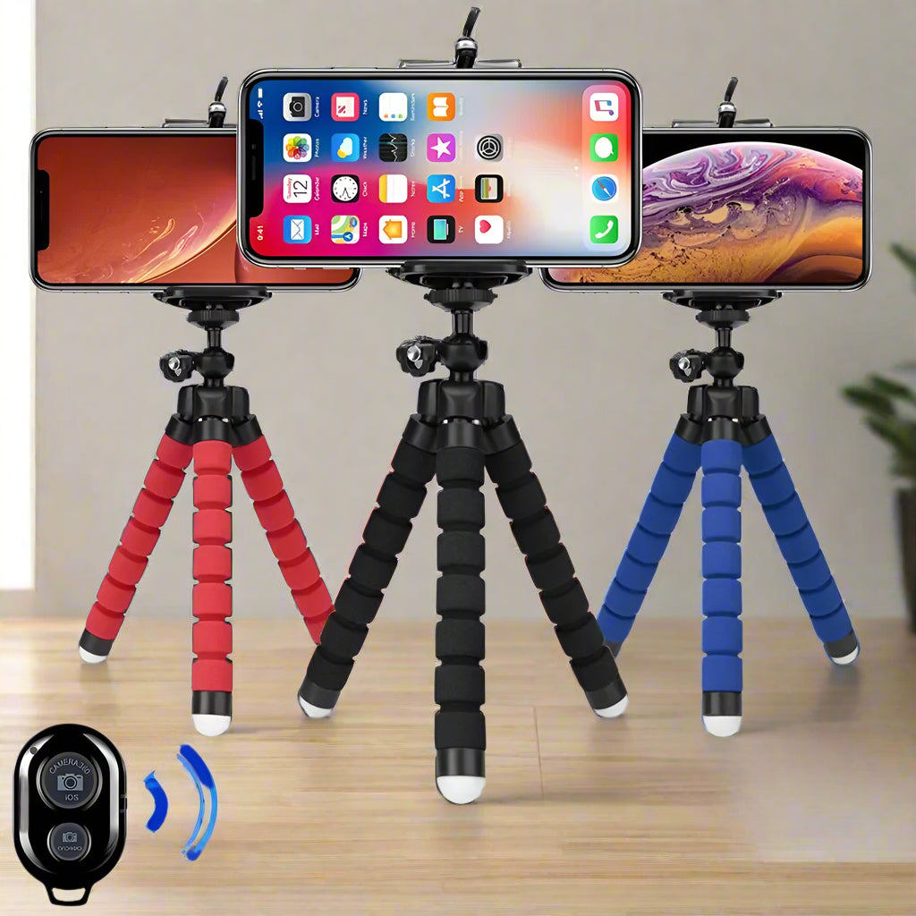 Tripods Tripod For Phone Mobile Camera Holder Clip Smartphone Monopod Tripe Stand - AURA