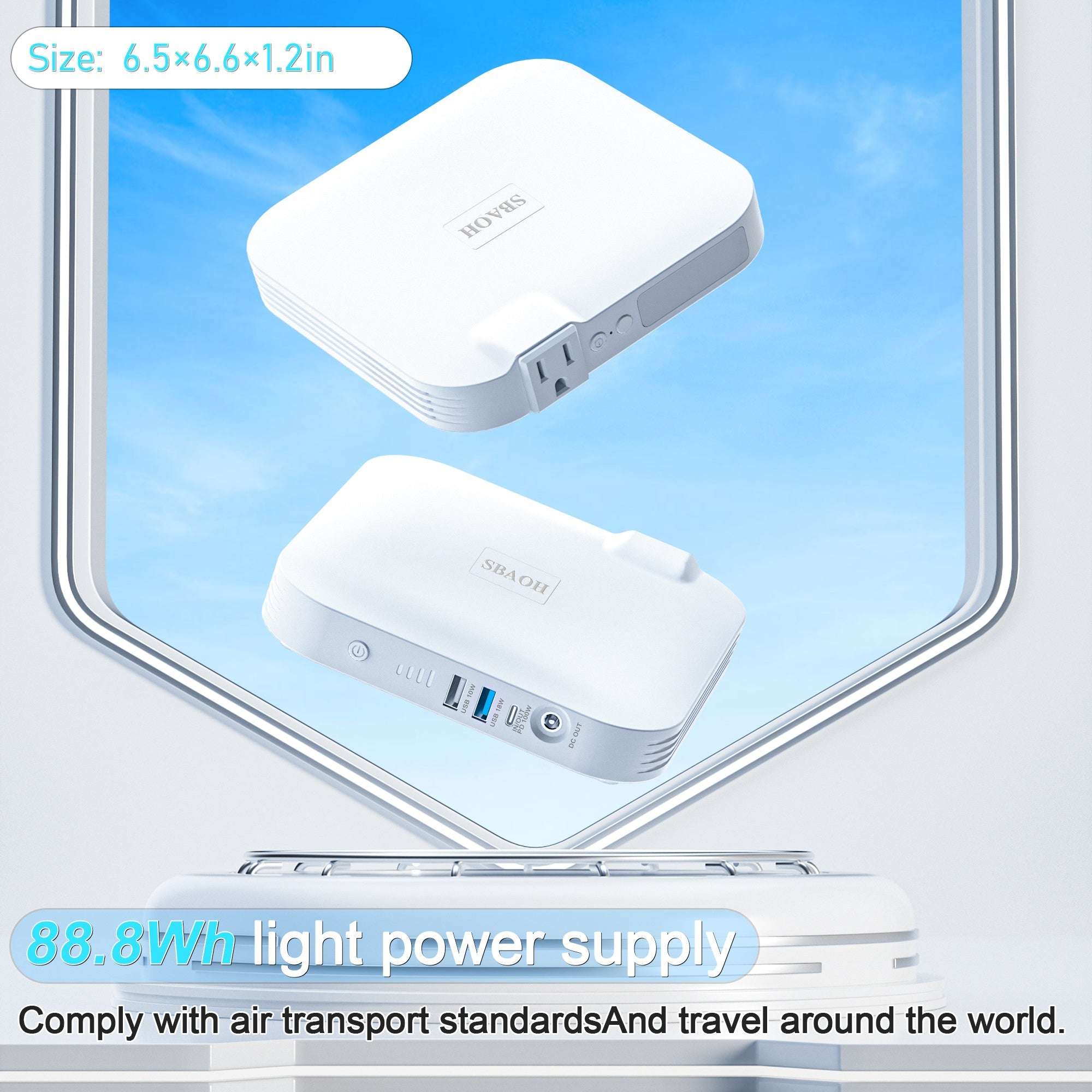 99.9W Camping Power Station,88.8Wh 24000mAh Powerbank - AURA