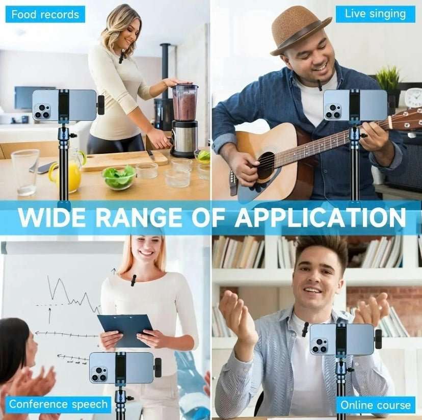 Wireless Lavalier Microphone, Type - C IPhone 15, 16, Rechargeable Wireless Microphone - AURA