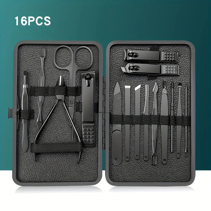 7/10/12/18/20/24PCS Set Professional Manicure Set Kits Stainless Steel Fingernail - AURA