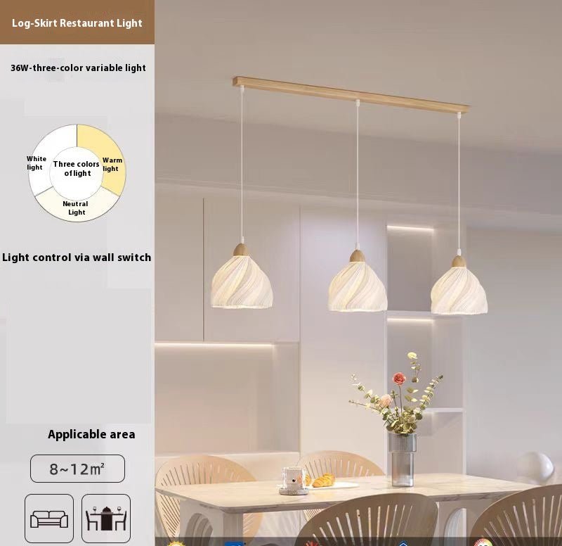 Household Log Style Art Three - end Ceiling Lamp - AURA