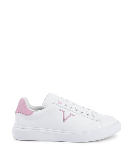 V Italia Womens Sneaker Multicolor SNK 004 W WHITE PINK - AURA