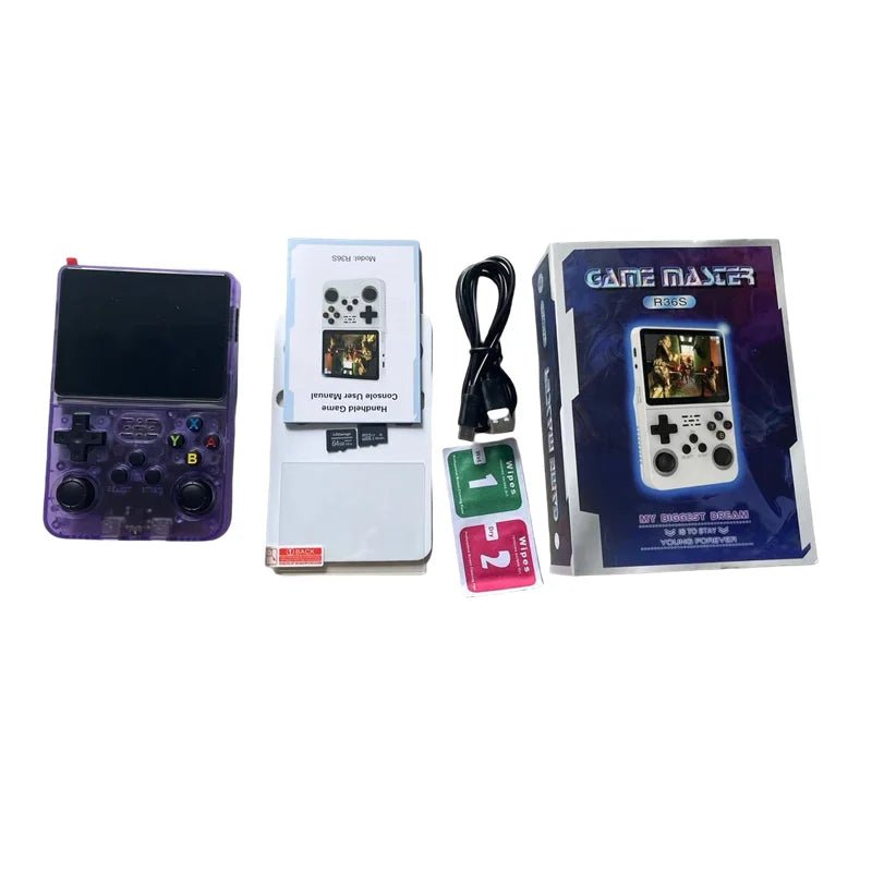 Console R36s 128gb Retro Handheld Video Game Console 3.5inch for Kids - AURA
