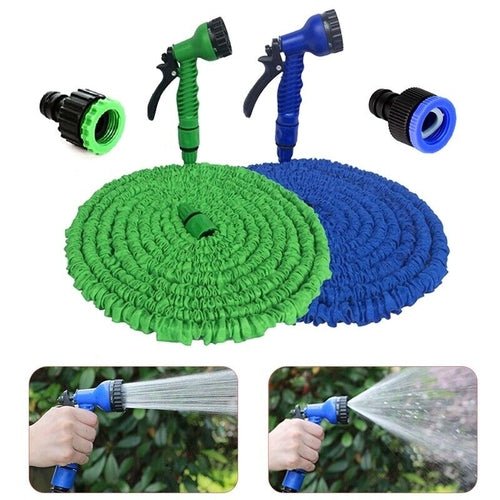 Expanding Expandable Flexible Garden Water Hose w Spray Nozzle 25, 50, - AURA