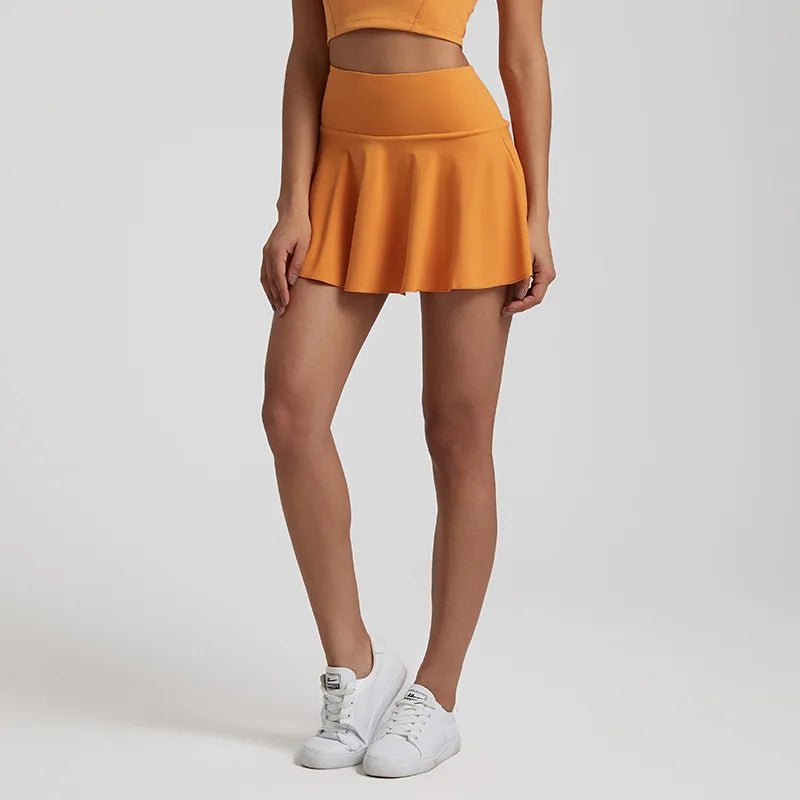 Women Tennis Skirt Fitness Sports Skirt Built - In Shorts High Elastic - AURA