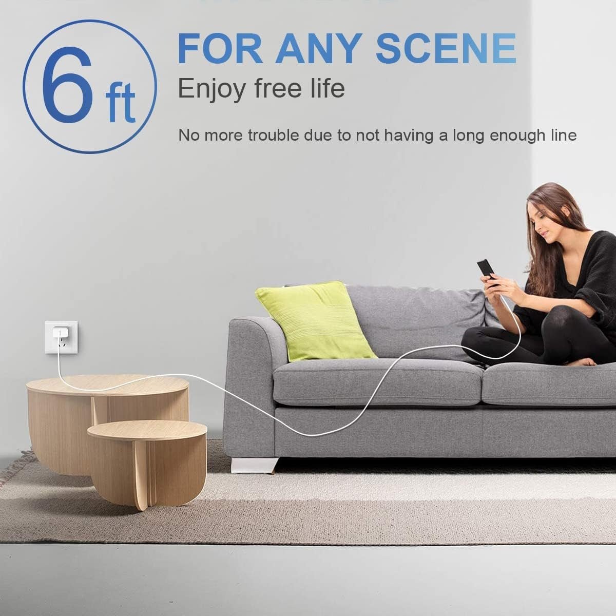 For Apple Phone Fast Charger 2Pack Type C Fast Charger Plug Adapter 6ft USB - AURA