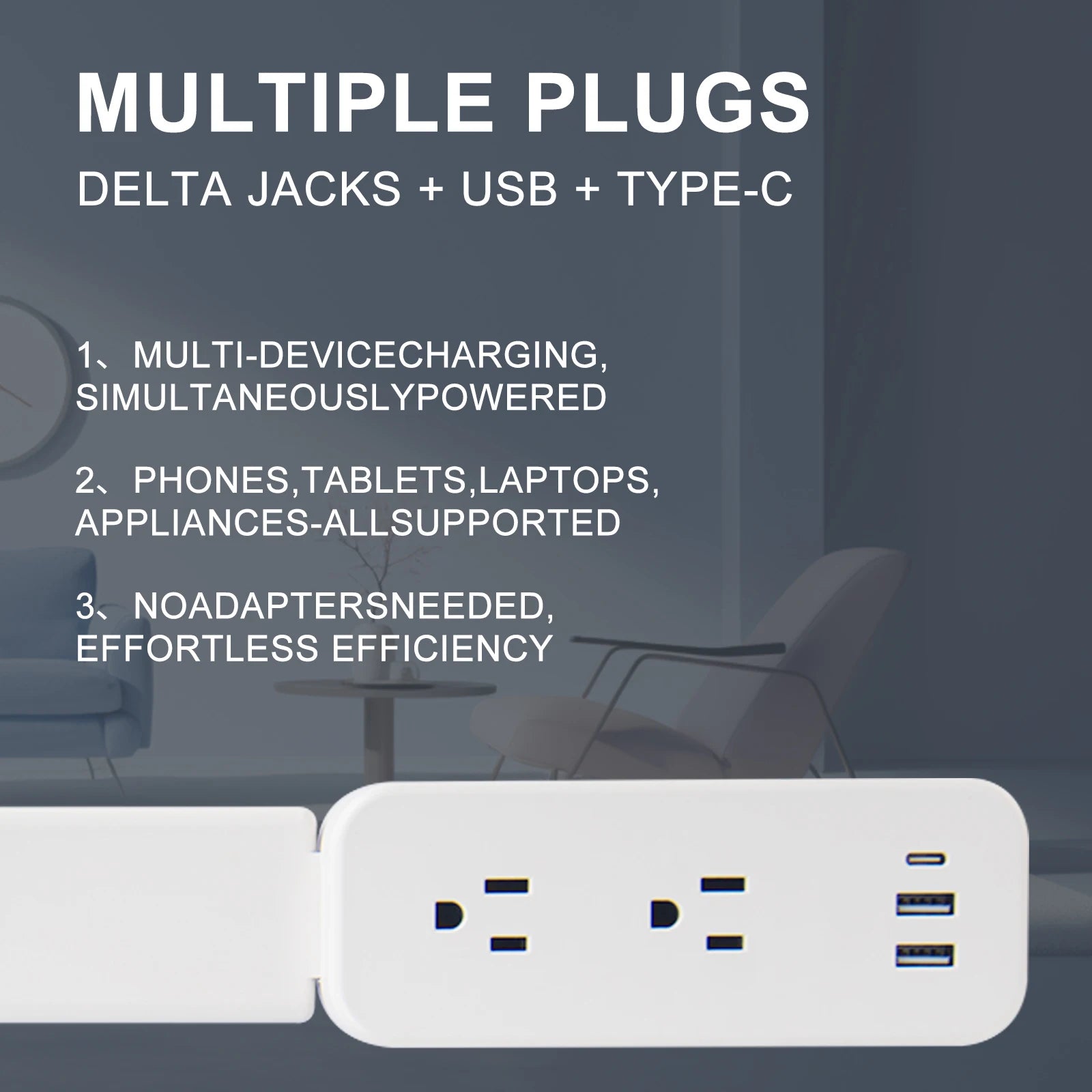 Electrical Outlet Extender. Access Hard - to - Reach Outlets! Extends 22" - 34" - AURA