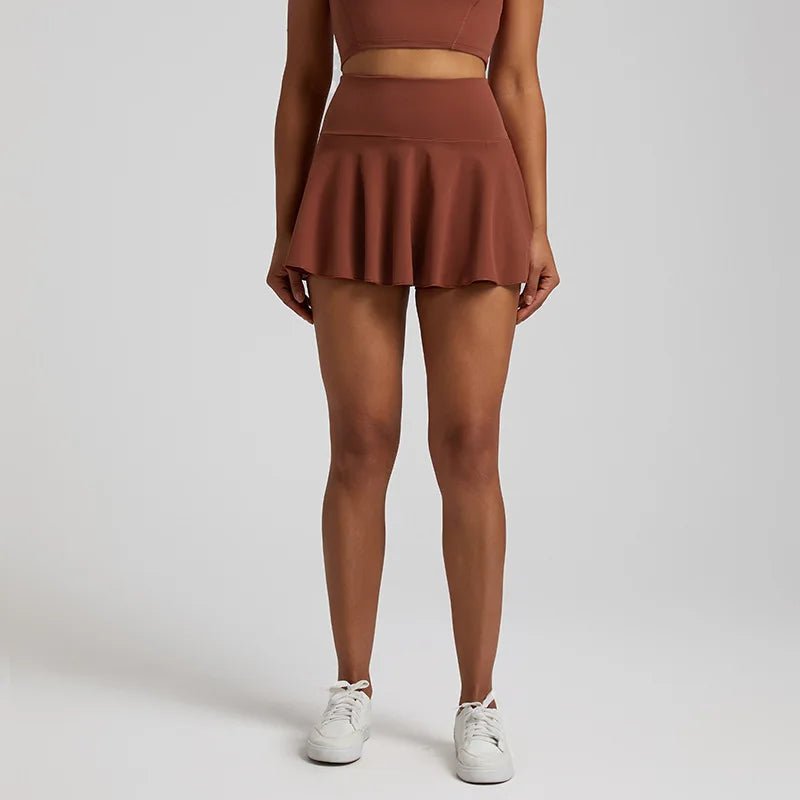 Women Tennis Skirt Fitness Sports Skirt Built - In Shorts High Elastic - AURA