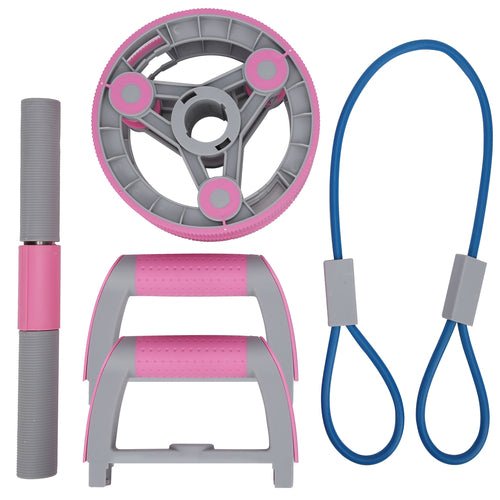 Multifunctional Abdominal Wheel Pull Strap Gym Fitness Training Set - AURA