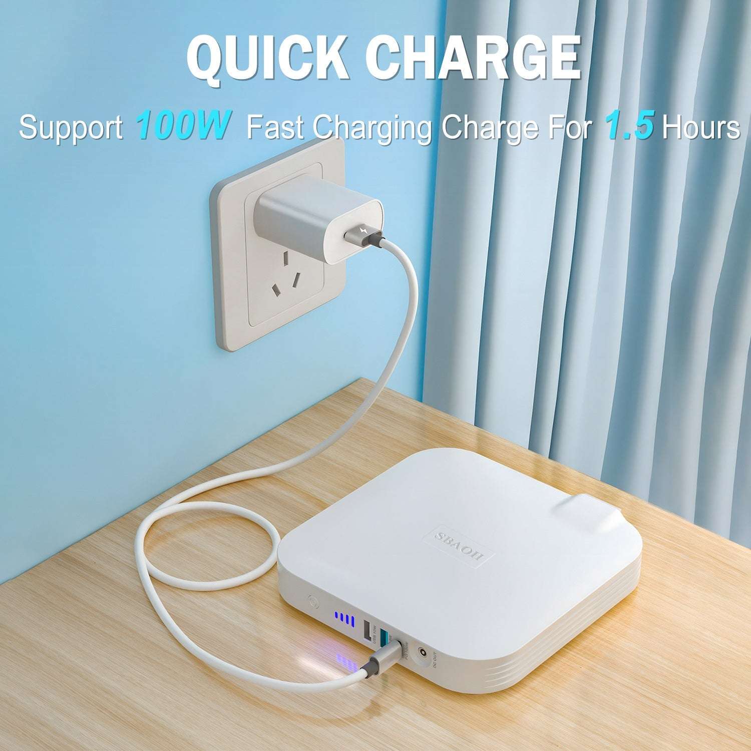 99.9W Camping Power Station,88.8Wh 24000mAh Powerbank - AURA