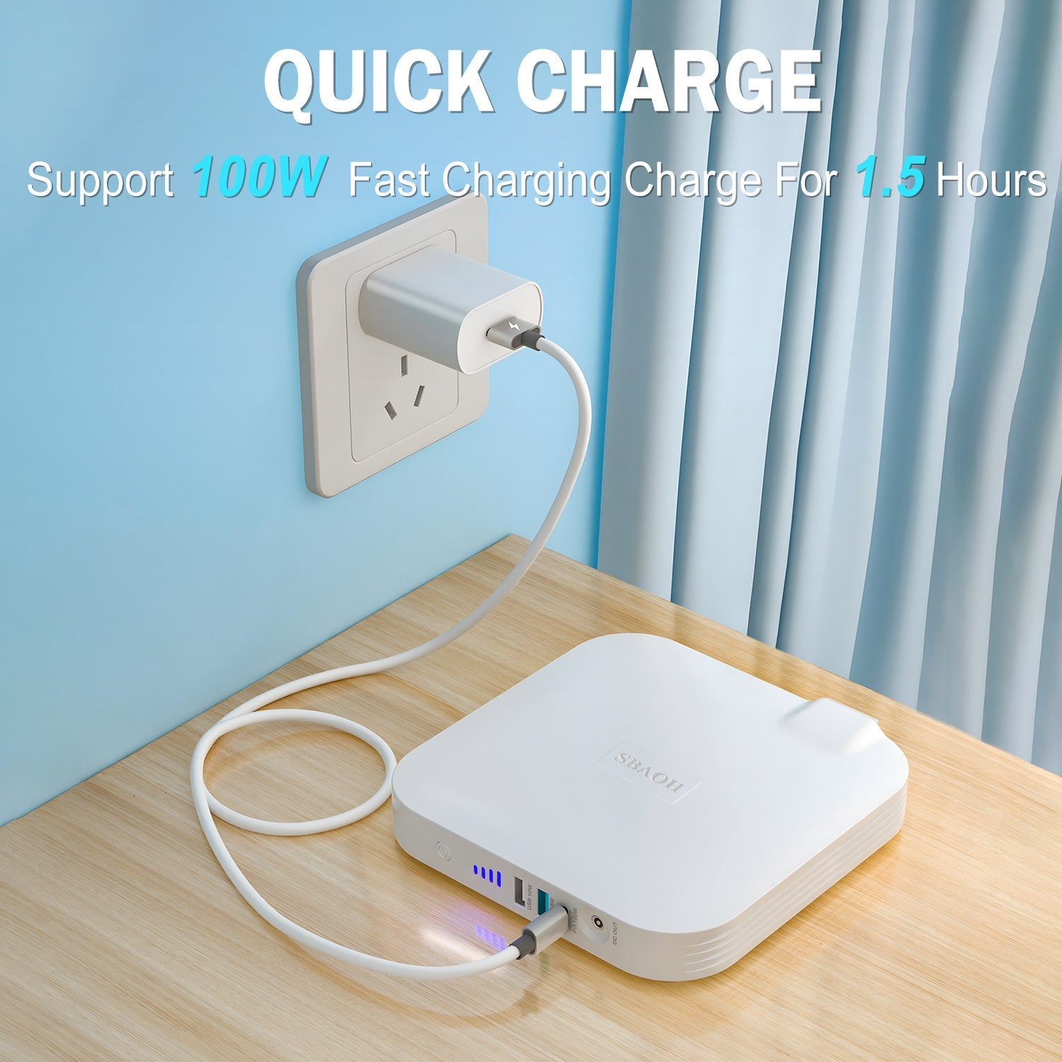99.9W Camping Power Station,88.8Wh 24000mAh Powerbank - AURA