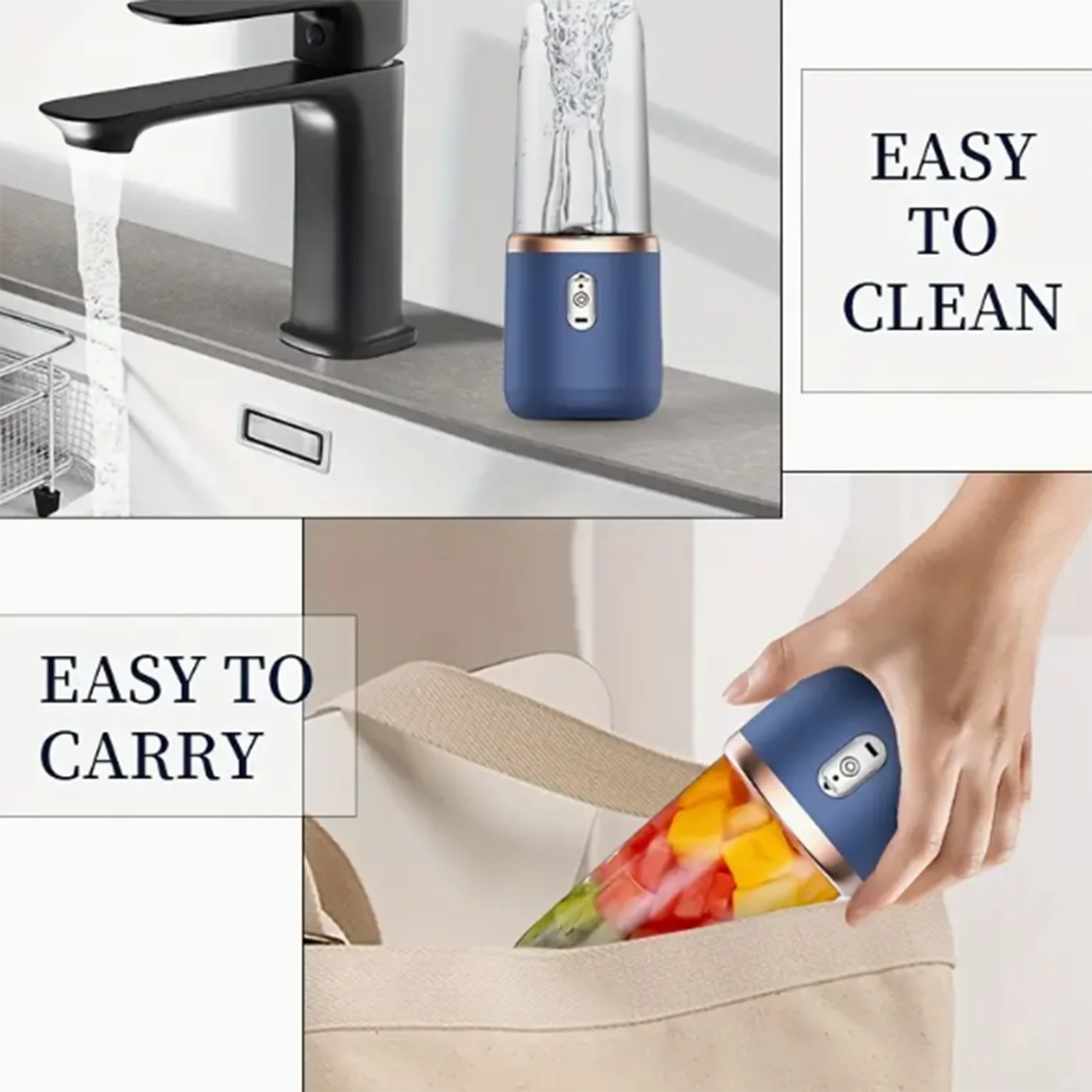 Portable Electric USB Juicer Blender, Double Cup - AURA