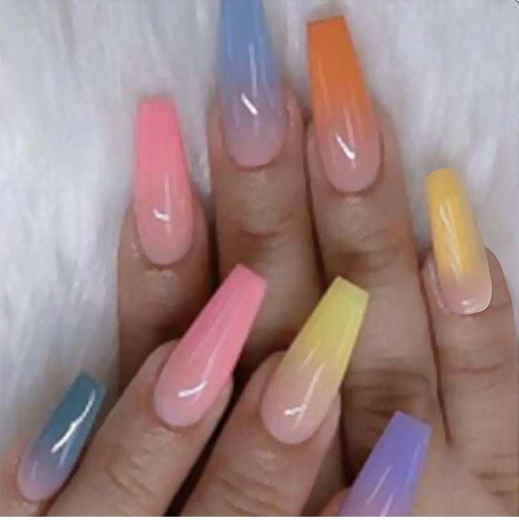 Long Ballet Nails With Flat And Pointed Water Droplets - AURA