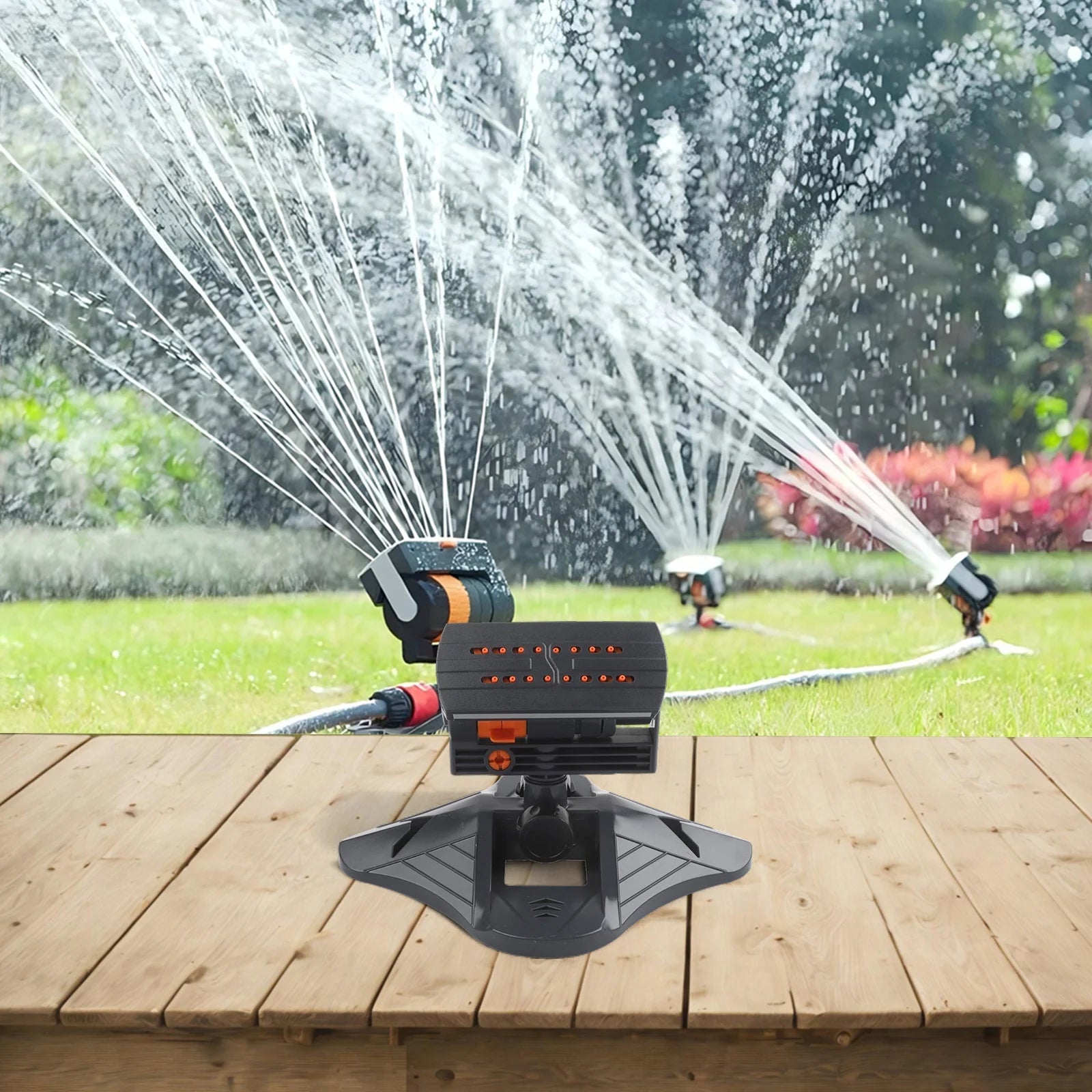 Garden Watering 16 - Hole Sprinkler Customizable Spray Range Easy Installation - AURA
