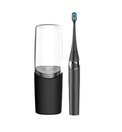 Electric Travel Rechargeable Toothbrush with Portable UV Sterilizer Drying Cup for Adults - AURA