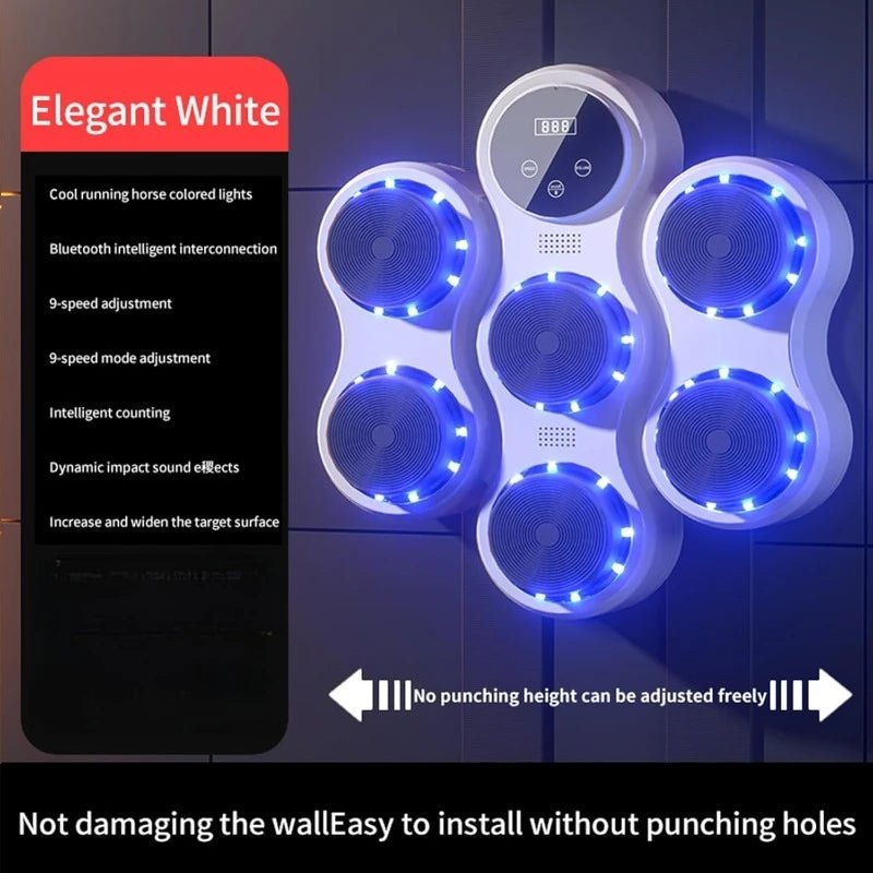 Music Boxing Machine Electronic Wall Target Smart Home Fitness - AURA