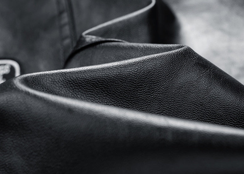 Embroidery New Men's PU Leather Coat - AURA