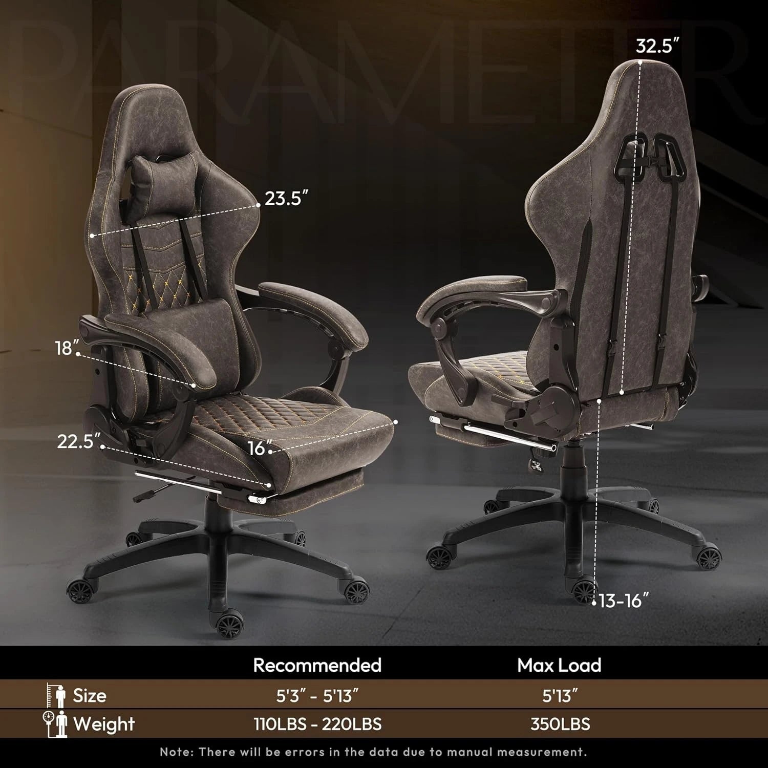 Gaming Chair Office Desk Chair with Massage Lumbar Support - AURA