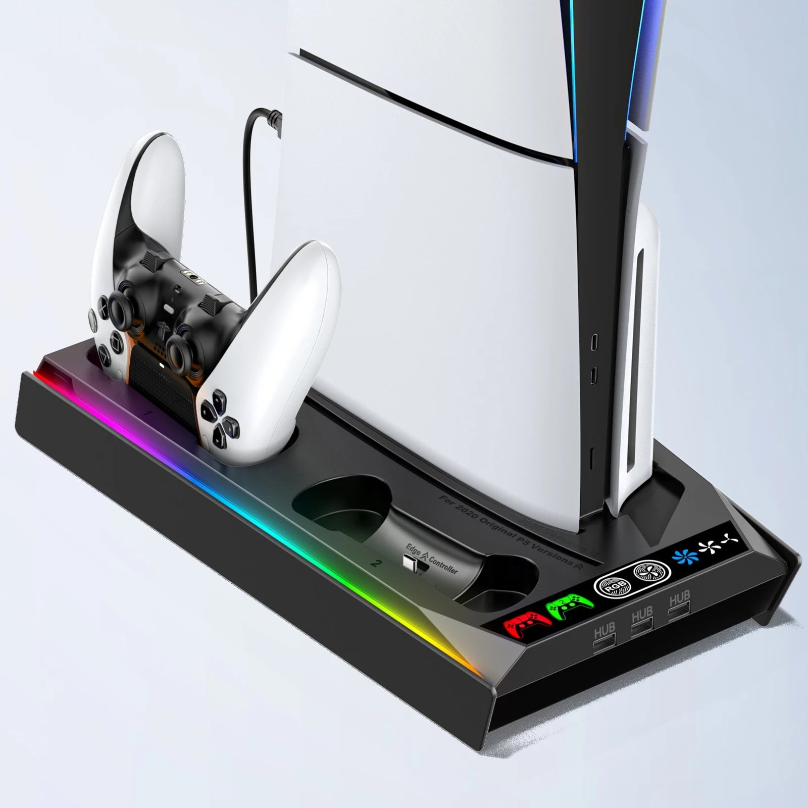 PS5/ PS5 Slim/ PS5 Pro Stand for Disc & Digital Console PS5 Cooling - AURA