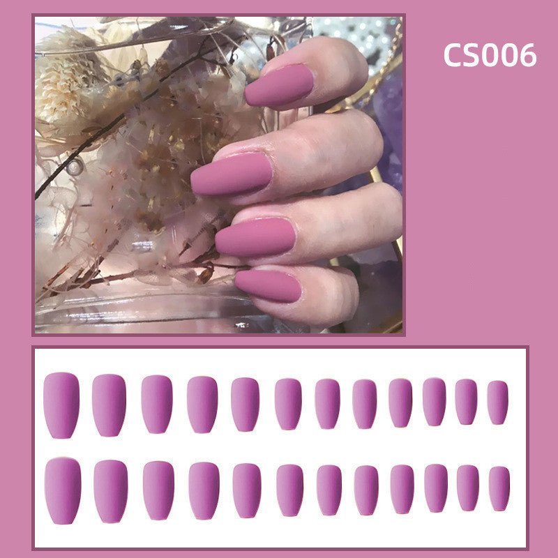 Fake Nails Wear Nails Autumn And Winter Frosted Personality Waterproof Ballet Nails - AURA