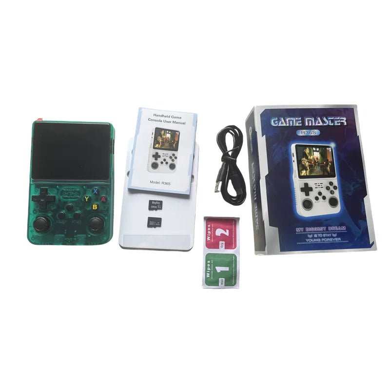 Console R36s 128gb Retro Handheld Video Game Console 3.5inch for Kids - AURA