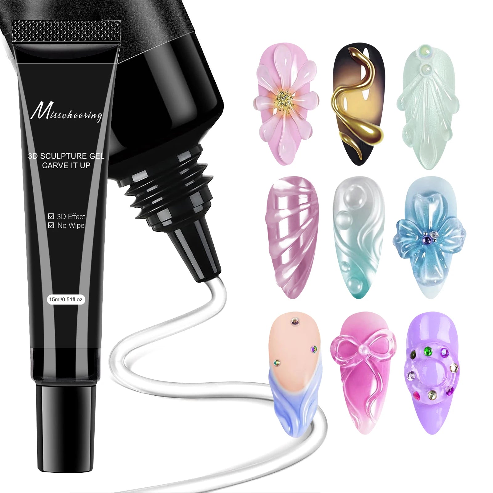 30g Nail Rhinestone Glue for Nails Super Strong Gel Nail Glue - AURA