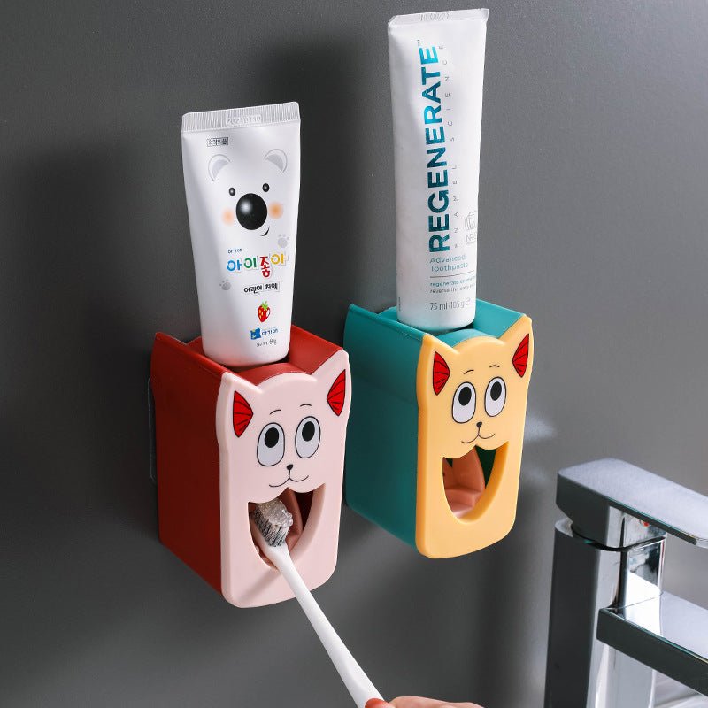 Toilet Toiletries Punch - free Children's Cartoon Toothpaste Dispenser - AURA