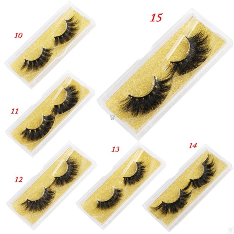 Mink Eyelashes 25mm Wispy Fluffy Fake Lashes - AURA
