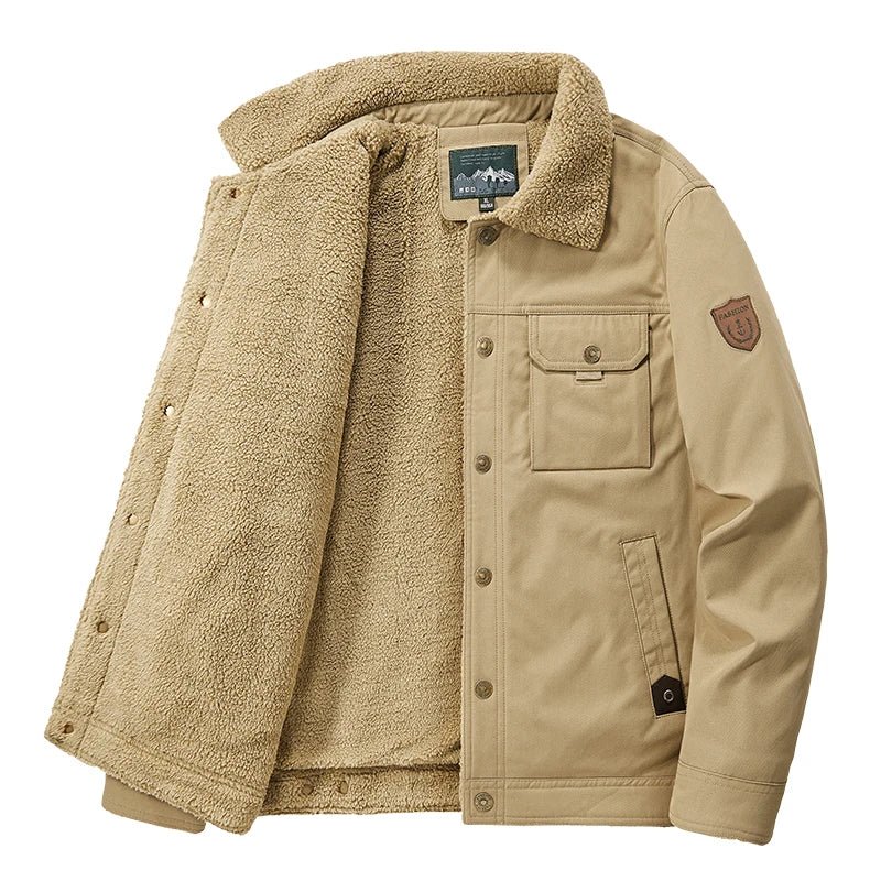 Men 2025 Winter New Fleece Thick Warm Jacket Men Fashion Casual Windproof Coat - AURA