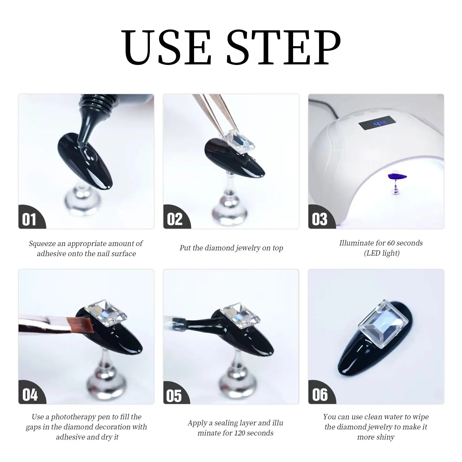 30g Nail Rhinestone Glue for Nails Super Strong Gel Nail Glue - AURA