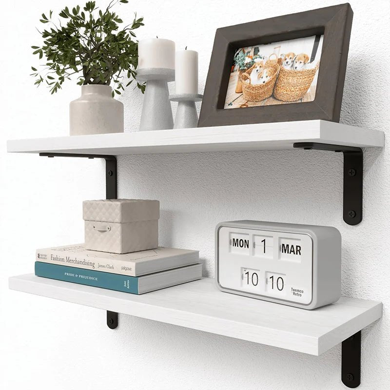 Wall Mounted Floating Shelves Wooden Shelves Home Living Room - AURA