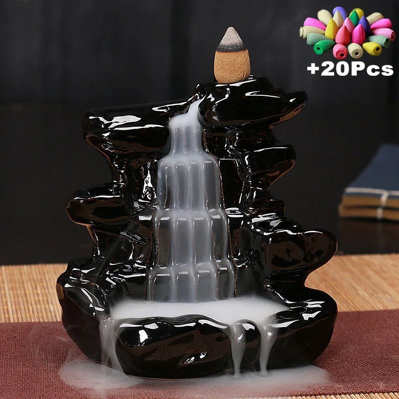 Free 20Pcs Incense cones Creative Home Decor Backflow Stick Incense - AURA