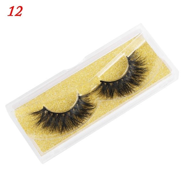 Mink Eyelashes 25mm Wispy Fluffy Fake Lashes - AURA