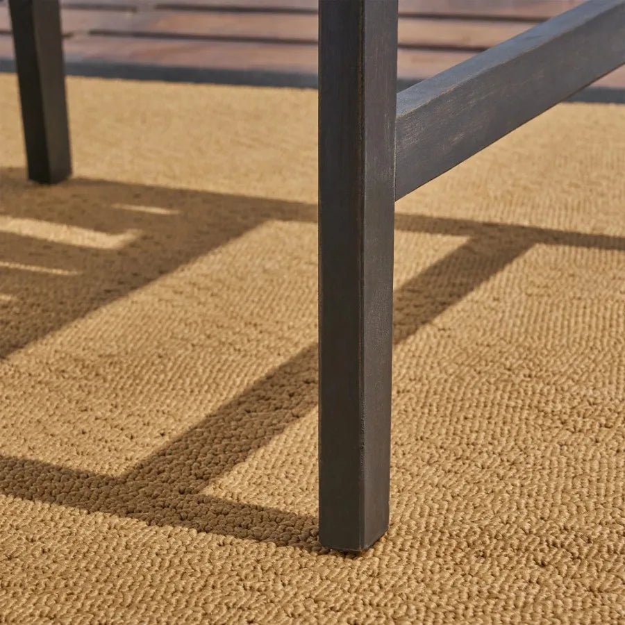 Outdoor Weather Resistant Acacia Wood Adirondack Dining Chairs (Set of 2), Dark Gray Finish - AURA