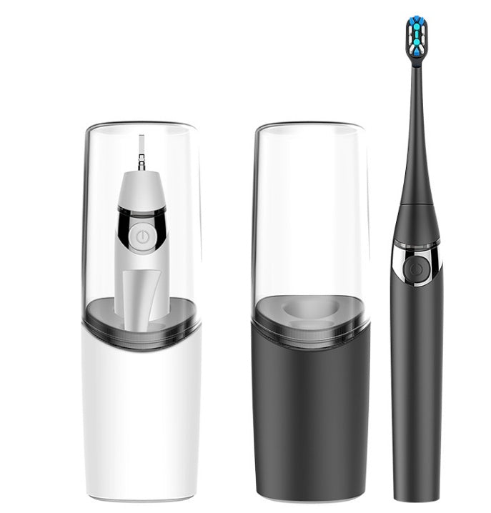 Electric Travel Rechargeable Toothbrush with Portable UV Sterilizer Drying Cup for Adults - AURA