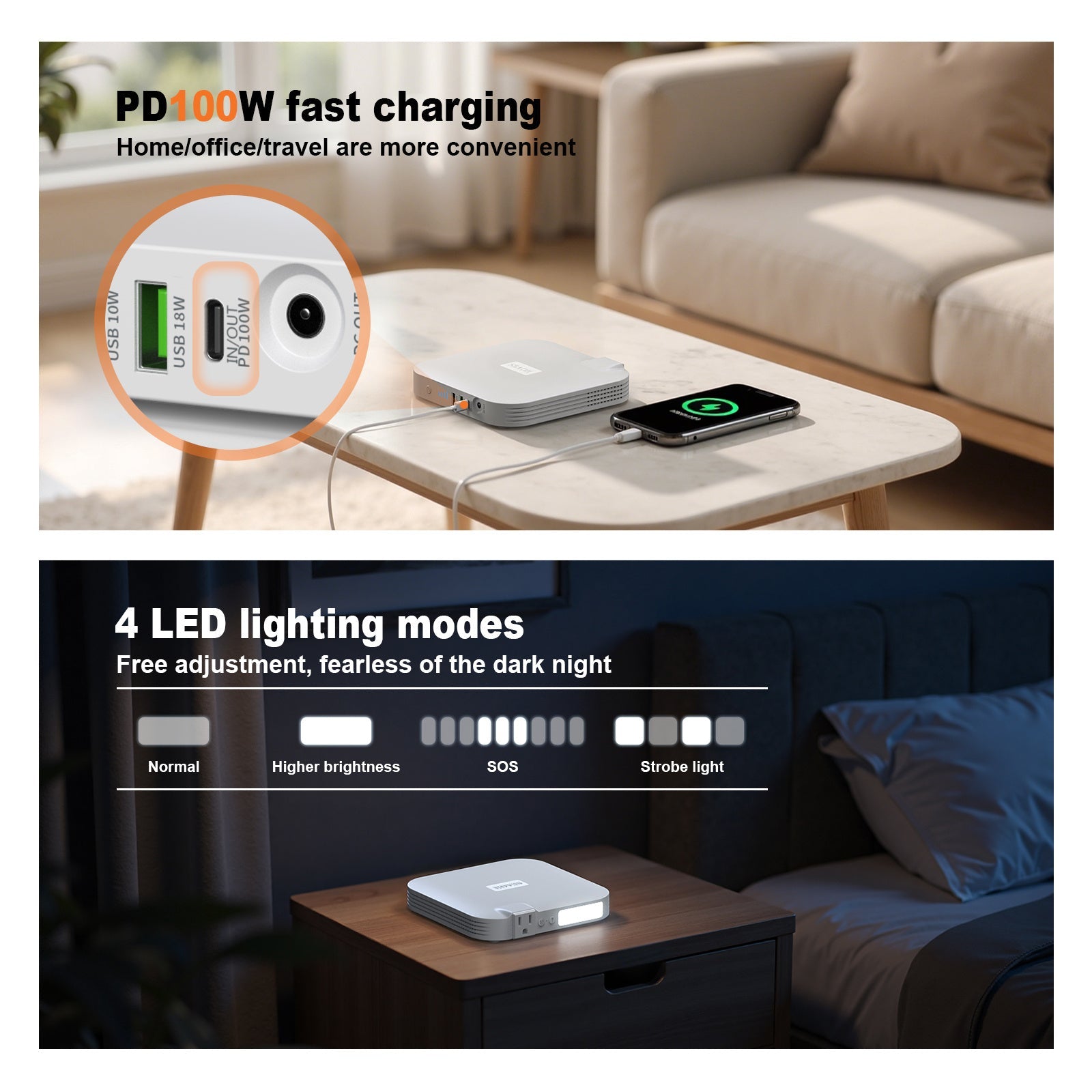 Portable Power Station,100W 88.8Wh 24000mAh Powerbank - AURA