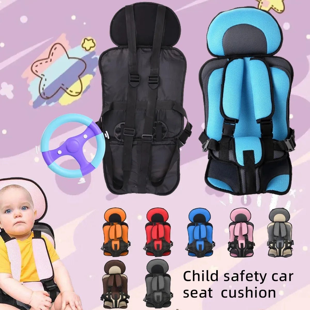 Infant Safe Seat Mat Portable Baby Safety Seat Children's Chairs - AURA