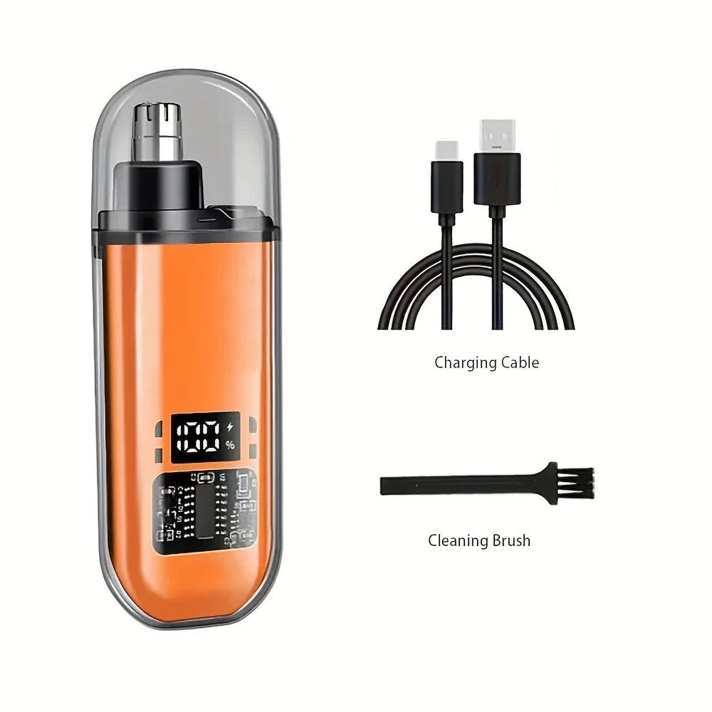 Suitable for men, USB charging nose and ear hair trimmer portable electric nose hair clipper - AURA