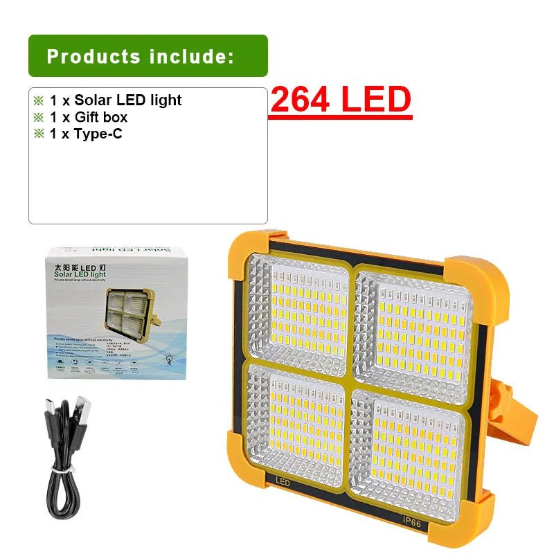 LED Powerful Solar Light Portable Hand Lamp Super Bright USB Rechargeable Searchlight - AURA