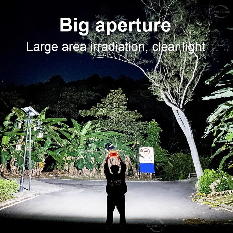 LED Powerful Solar Light Portable Hand Lamp Super Bright USB Rechargeable Searchlight - AURA