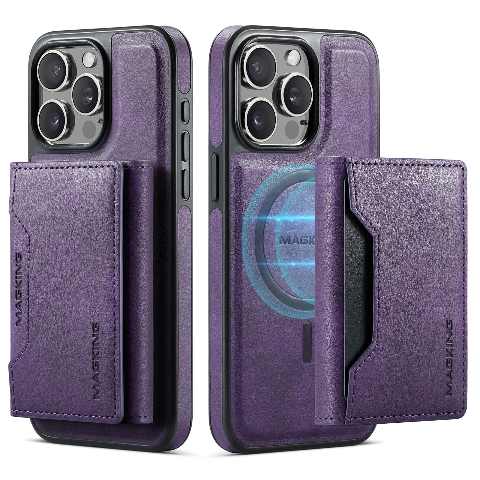 Card - inserting Wireless Leather - filled Mobile Phone Protective Cover - AURA