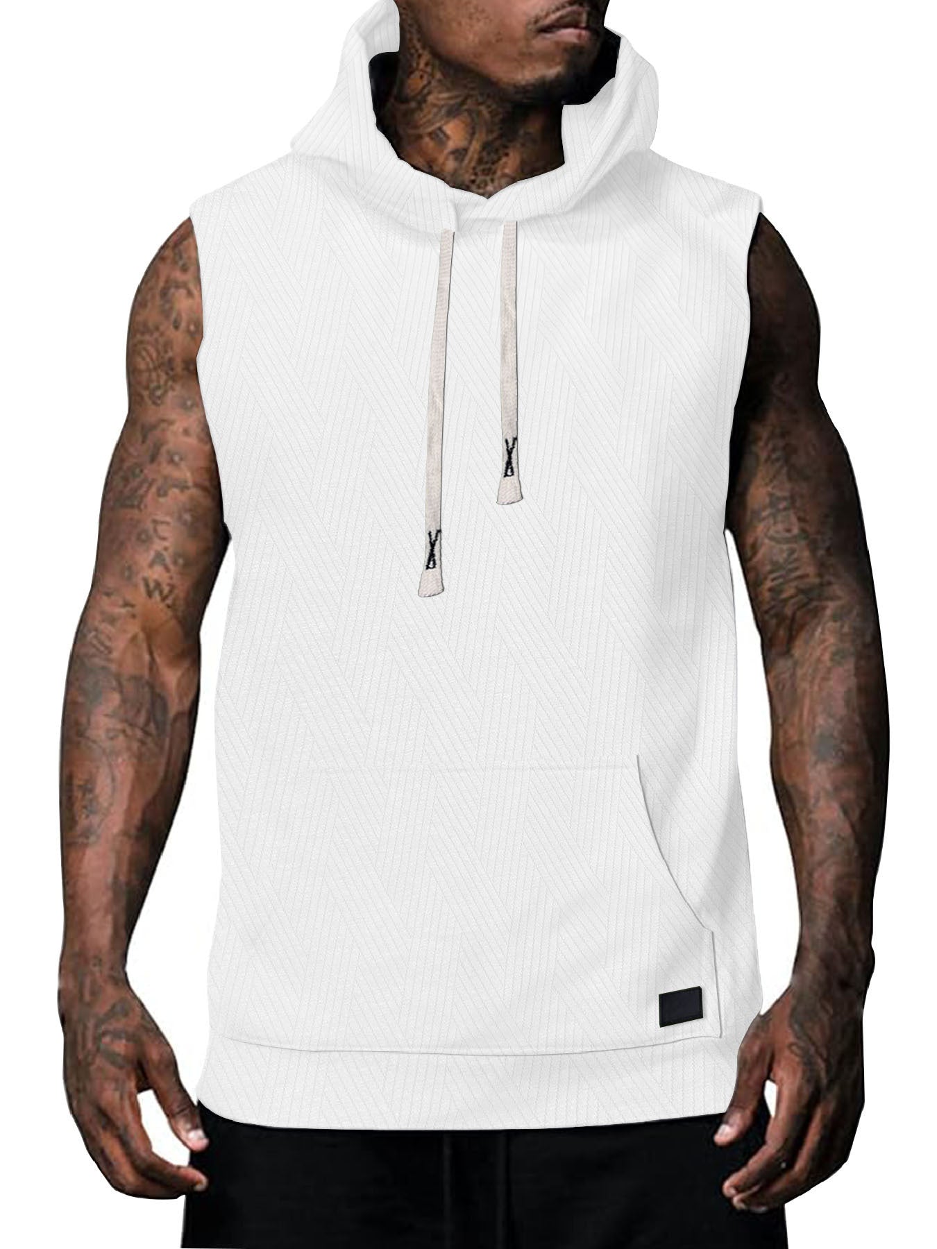 Sleeveless Vest Top Men's Waistcoat Hooded - AURA